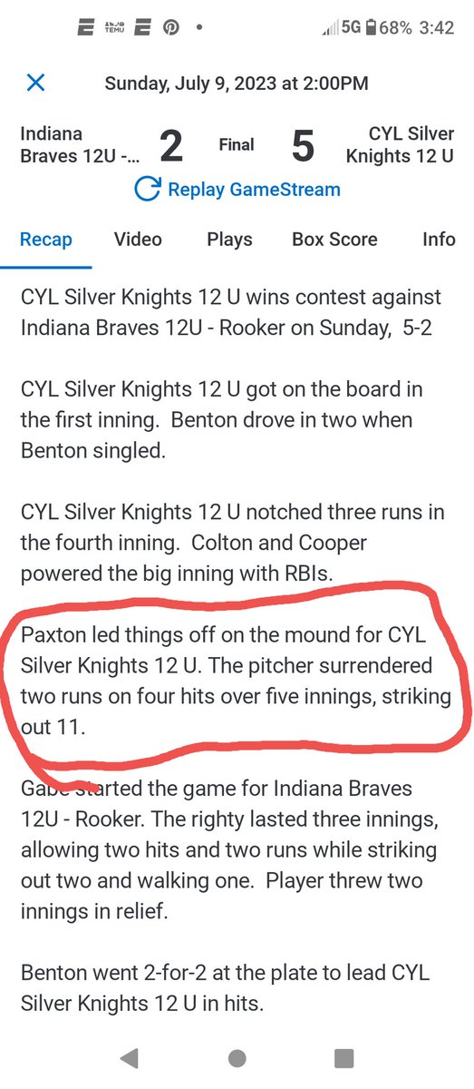 Proud of you and your team and you pitched a heck of a game.