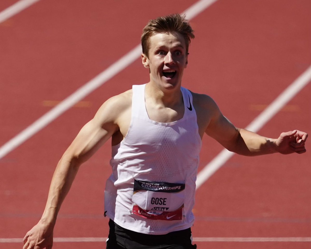 Nailed it! 

Lander Valley’s Gage Gose hit the gas to win the men’s U20 400m final in 51.67 on Sunday at Hayward Field. 

🥈Damon Frabotta, 51.87
🥉Bryce Tucker, 52.00

📸 Bobby Reyes
