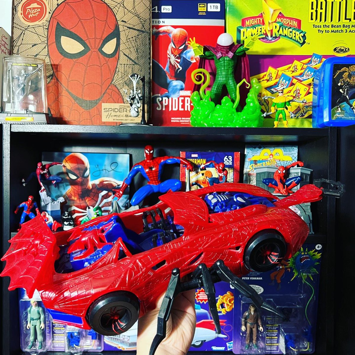 GamerAhmer's tweet photo. Spider-Man, Spider-Man! Who remembers this 1990s Spider-Man Web Car or Web Copter? #spiderman #marvel #toys #90s #1990s #90stoys #webcar #webcopter #gameroom #toyroom #videogames #gamerahmer #shelfie #shelfiesunday #spidermantoys #spidermancollection https://t.co/OOpUapzhlF