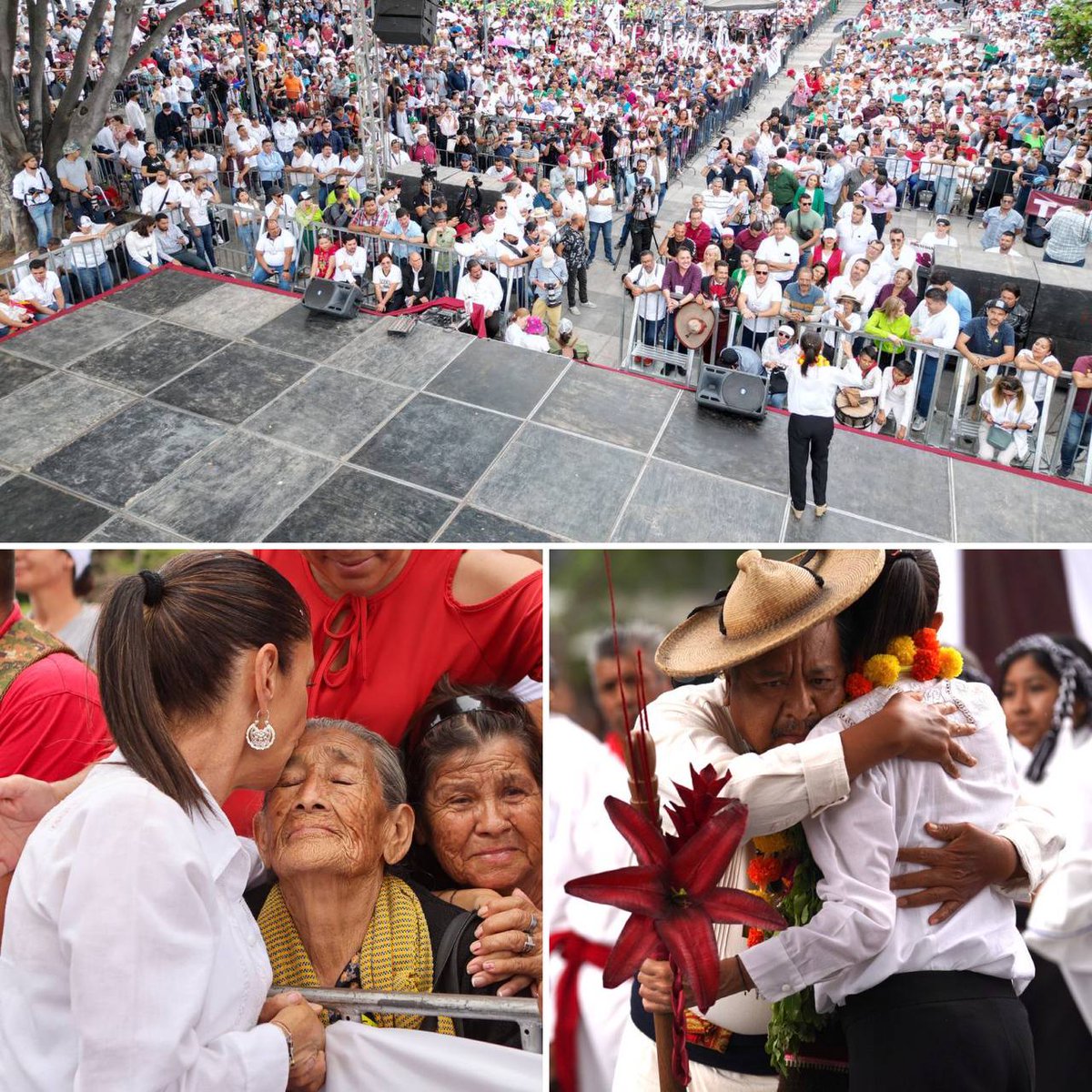 Claudiashein's tweet photo. Ante 15 mil hombres y mujeres de Jalisco en la plaza Juárez de Guadalajara decimos: aquí vamos todas y todos en unidad por la transformación, o dicho de otra forma, aquí no se raja nadie, nos sale del alma gritar con calor: ¡Viva la 4T! ¡Viva Jalisco! ¡Viva México! https://t.co/VIPkk8EdBd