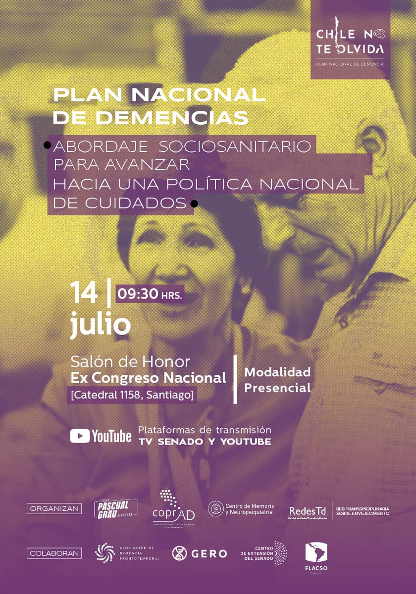 Inscripciones docs.google.com/forms/d/e/1FAI…   <a href="/gerochile/">GERO</a> <a href="/ximenaguilera/">Ximena Aguilera</a> <a href="/SenadoGovCo/">Senado de la República 🇨🇴</a> <a href="/ministeriosalud/">Ministerio de Salud</a> <a href="/Cmyn_UMemoria/">Unidad de Memoria</a> <a href="/ChileAlzheimer/">COPRAD Chile #chilenoteolvida</a> <a href="/Claupascualgrau/">Claudia Pascual Grau</a> <a href="/MinDesarrollo/">Ministerio de Desarrollo Social y Familia</a> <a href="/SENAMAGOB/">SENAMA</a>