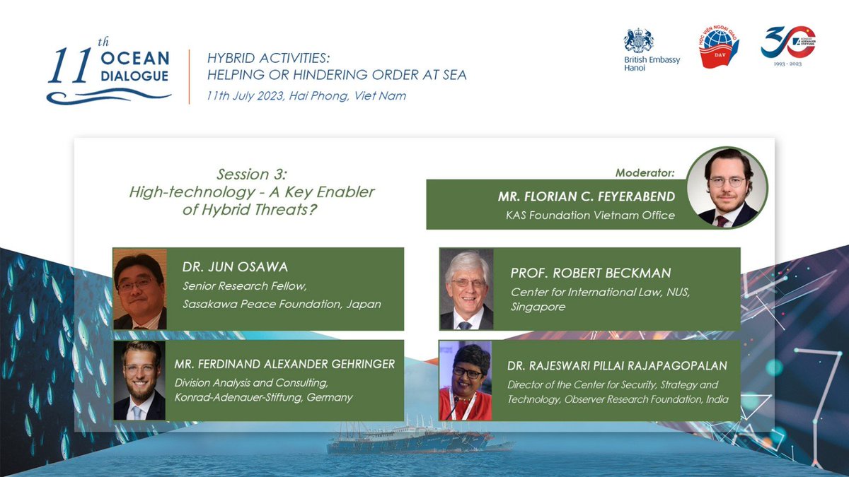 Scs_Connect's tweet photo. The 3rd Session of the DAV's 11th Ocean Dialogue #OD11 will discuss the relationship between new technologies &amp; hybrid warfare. Register here: https://t.co/HGZPwCRHIH https://t.co/DIYNpnAR4D