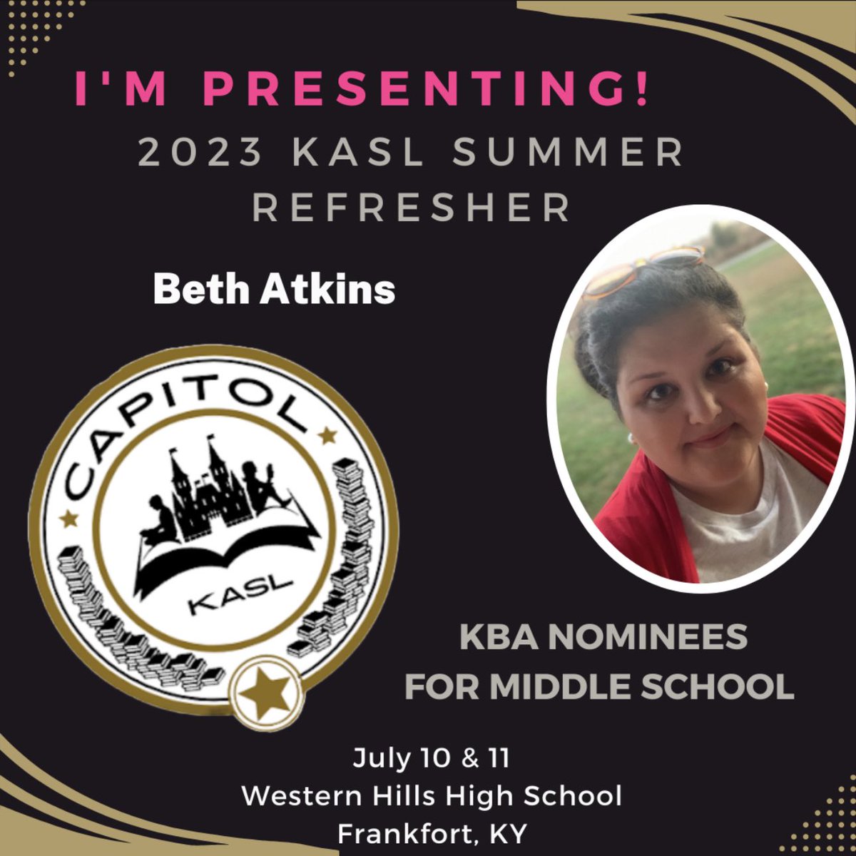 LGLibraryQueen's tweet image. I’m excited to be presenting at #SR2023 Love getting to meet other librarians and learn new things to add to our library! ❤️ #onehartky #onehartlms @KASL_Librarians