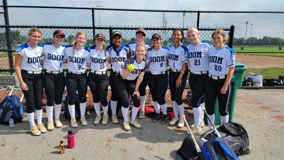 <a href="/hayleepalmer_/">Haylee Palmer</a> with the no hitter in the first game of bracket play at the Ohio Stingrays showcase for 1-0 victory