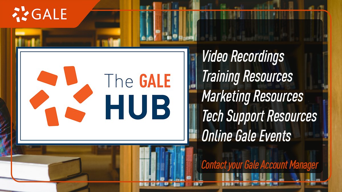 The Gale Hub is a video library containing training videos is designed to assist with your training needs at the Institution. 

Contact your Gale Account Manager to access The Gale Hub today. or email us at: anz.gale@cengage.com