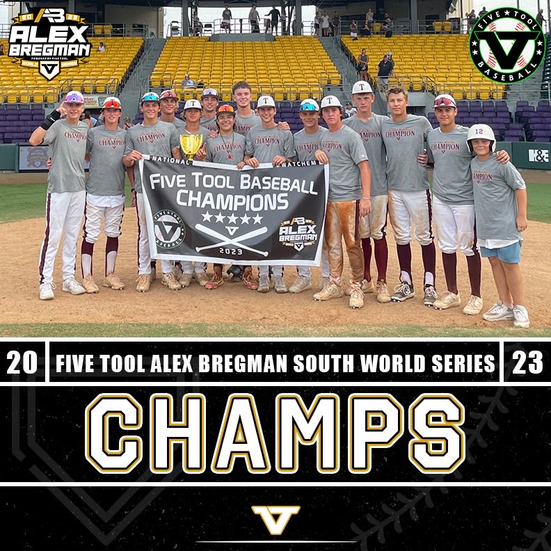 🏆CHAMPIONS🏆 Congrats to 2026 @TwelveRecruits Red Sox on winning the @FiveTool Alex Bregman South World Series! #Watchem