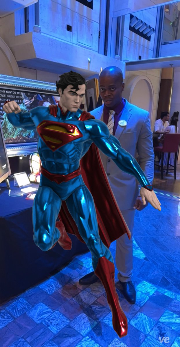 Rita_Baby88's tweet image. I totally forgot about this #veve pic. After @MrVeVeG was talking VEVE, I showed the @ParkWestGallery what @veve_official was all about by sharing a pic with my Superman @RoyalCaribbean  + @kre8artafax = bought 2 great artworks #greattimes