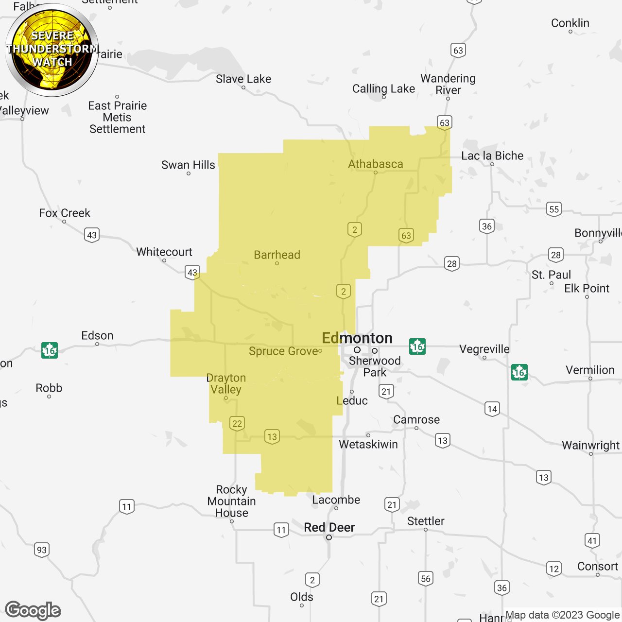 Instant Weather Alberta on Twitter "abstorm 608p SEVERE THUNDERSTORM WATCH ISSUED by