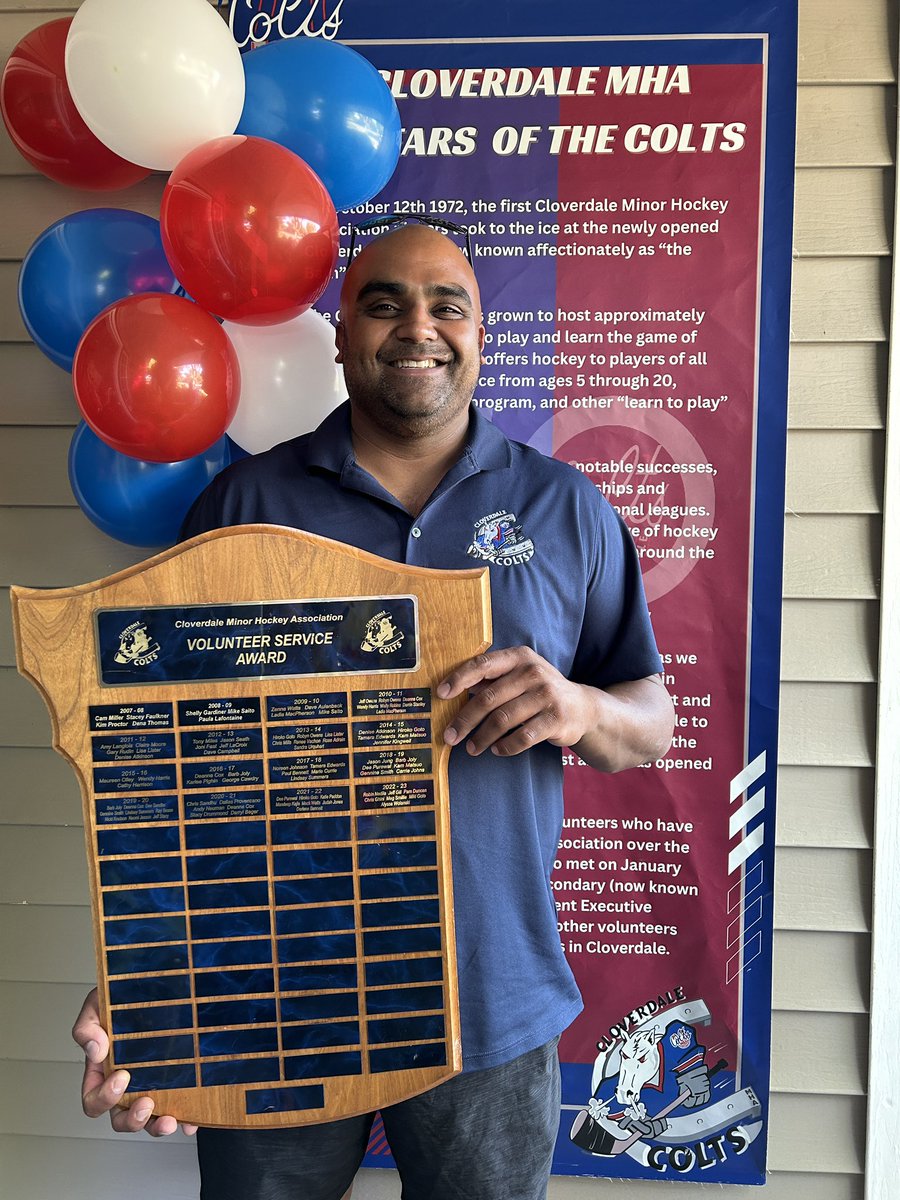 Our next Volunteer Service Award goes to Jeff Gill. 

Jeff was our U15 A3 Coach this past season, and has often Coached over the years.

‘Overall Jeff is a class act’ . . . ‘and the kids loved him and his coaching style.’

#50yearsofcoltshockey 
#coltsfamily
#cmhaawards2023