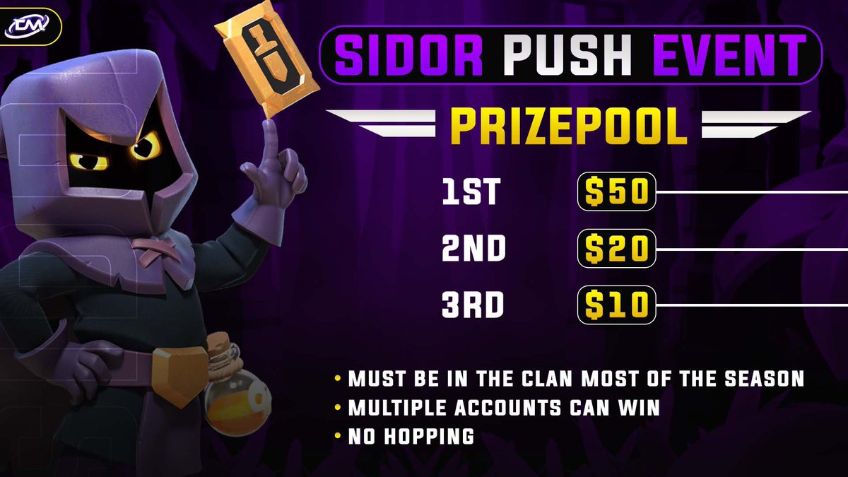 Paying top 10 pushers in Sidor clan dm me on discord or Twitter.
Yung#7700