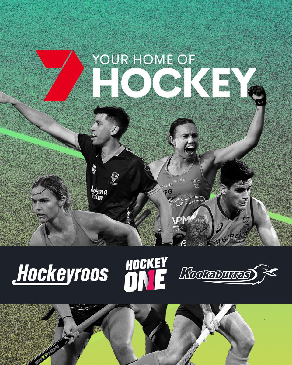 Hockey arrives to <a href="/Channel7/">Channel 7</a> &amp; <a href="/7plus/">7plus</a>! 🏑

All international matches played by the <a href="/Kookaburras/">Kookaburras</a> and <a href="/Hockeyroos/">Hockeyroos</a>, as well as every match of the upcoming Hockey One League will shown live and free on 7plus 🤩

<a href="/HockeyAustralia/">Hockey Australia</a> | <a href="/H1League/">Hockey One</a>
