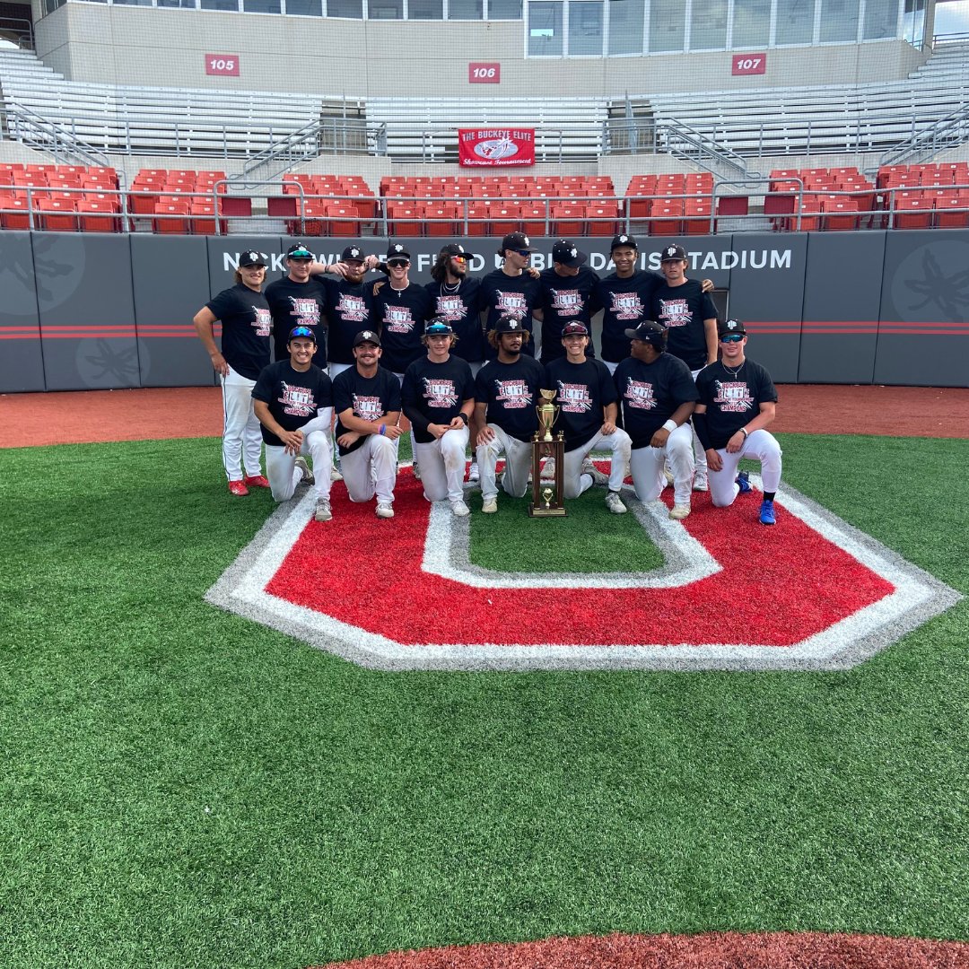 BuckeyeElite's tweet photo. CONGRATULATIONS to our 18U CHAMPIONS, Bo Jackson Elite! 🏆⚾️👏🏽

Runner Up- Premier Ohio

Score: 10-3

WOW!! Great game, players! 🔥
.
.
#buckeyeeliteshowcasetournament #osu #billdavisstadium #champions #platinumbracket #18U https://t.co/OdKu9dWPxn