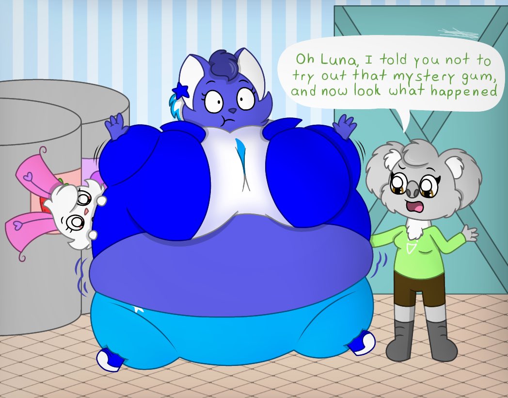 LunaKittyFox's tweet photo. ⚠️CW: Blueberry Inflation⚠️

Curiosity kills the kittyfox when touring the famous Chocolate Factory

#luna #gigi #chikio #blueberry #blueberryinflation #juicyjuly #JuicyJuly2023 #Blueberrymonth #Furryart #FurryArtwork https://t.co/P9A2xp4cdS
