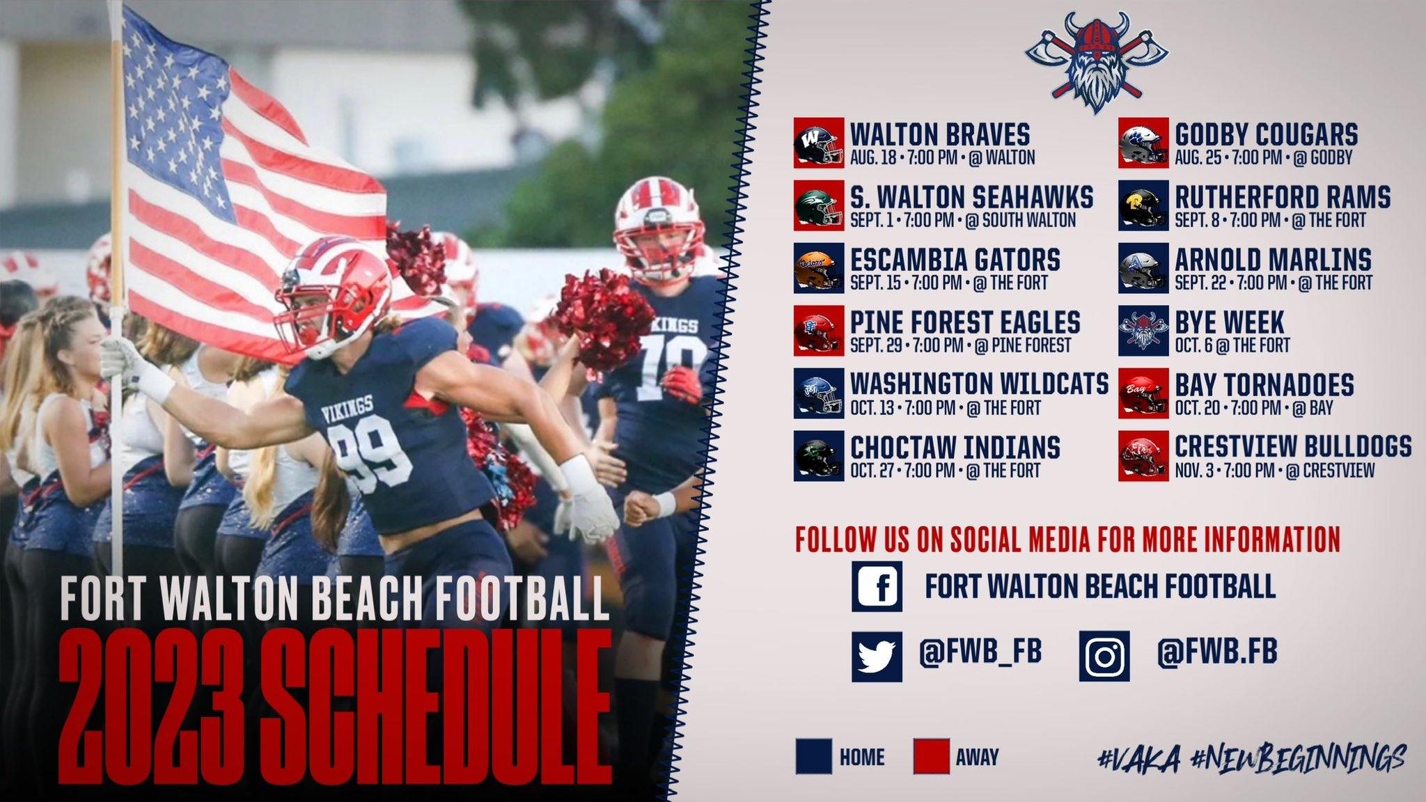 Fort Walton Beach Football on Twitter "‼️🚨Updated Schedule Drop🚨‼️