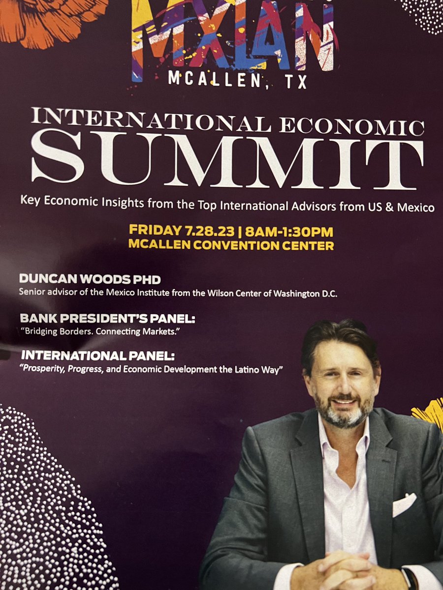 Just been mailed a glossy flyer for the <a href="/CityofMcAllen/">City of McAllen, TX</a>’s MXLAN festival. Flyer says Duncan Woods will top the bill at an international economic summit. But it should read Duncan Wood, my neighbor from Kent. There’s no “s” on the end of Wood. Will be great to see him again.