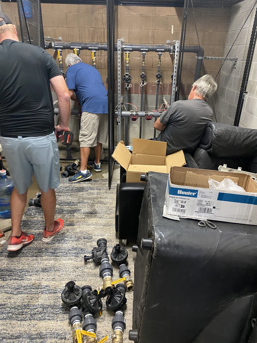 #leanonus has a whole new meaning this Sunday. Saddles installed at the SHP. 
<a href="/ewingsportsturf/">Ewing Sports Fields</a> 
<a href="/MannyPina_Ewing/">Manny Pina</a> 
<a href="/EwingOutdoor/">Ewing Outdoor Supply</a>