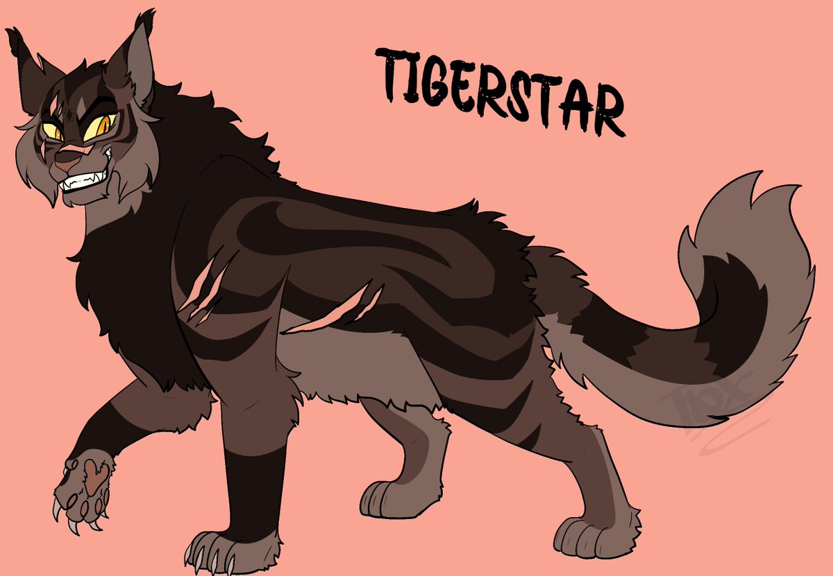 I was bored so I made a design for Tigerstar' I might design more battle cats later. 👀 #warriorcats