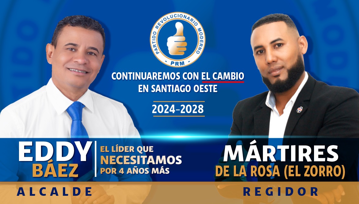 Santiago oeste Cienfuegos Eddy Báez 4 ➕
Mártires de la rosa tu regidor