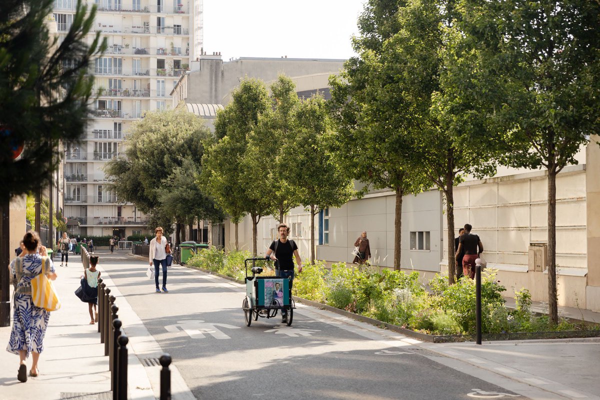 Paris now has 180 gorgeous ‘school streets.’ They are pedestrianized and landscaped streets around schools - to mitigate crashes, prioritize walking to school, reduce noise and air pollution. No brainer, really.