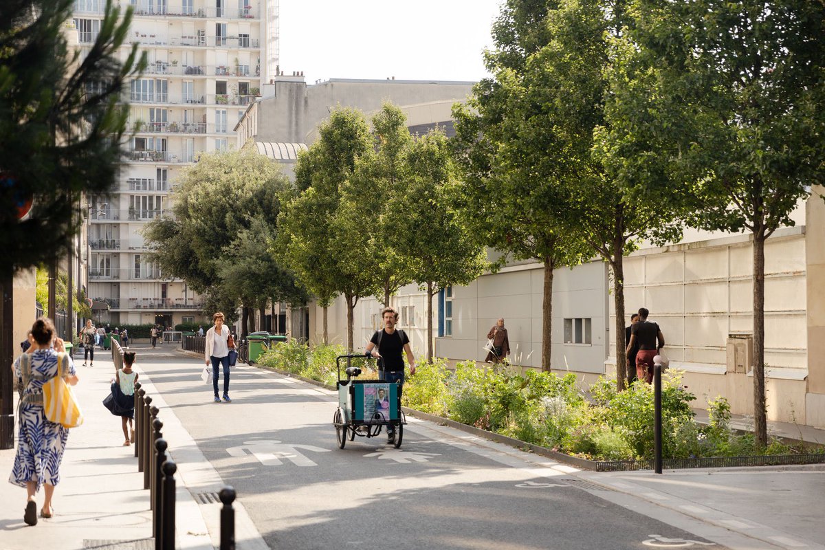Paris now has 180 gorgeous ‘school streets.’ They are pedestrianized and landscaped streets around schools - to mitigate crashes, prioritize walking to school, reduce noise and air pollution.  No brainer, really.
