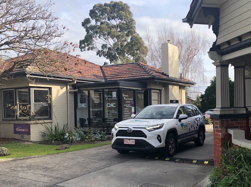 EPA is working with <a href="/VictoriaPolice/">Victoria Police</a>, investigating industrial waste dumping at two medical centres at Hughesdale.  If you have information, contact EPA epa.vic.gov.au/report-polluti… or Crimestoppers crimestoppersvic.com.au/report-a-crime/