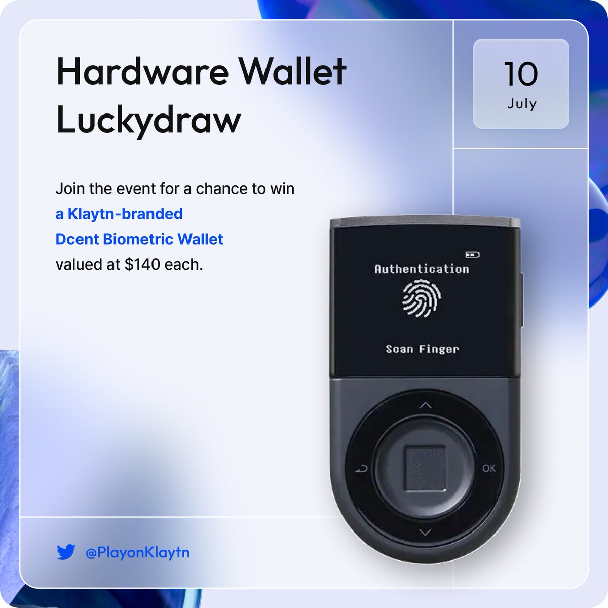 Play on Kaia (@playonkaia) on Twitter photo 🎮 Web3 gamers, join our #luckydraw for a chance to win one of 20 Hardware Wallets worth $3000!
To enter:
1️⃣ Follow <a href="/PlayonKlaytn/">Play on Klaytn (now Kaia)</a>
2️⃣ Like & Retweet this tweet
3️⃣ Tag 3 friends in this tweet
W3 #PlayonKlaytn 🎮 Web3 gamers, join our #luckydraw for a chance to win one of 20 Hardware Wallets worth $3000!
To enter:
1️⃣ Follow <a href="/PlayonKlaytn/">Play on Klaytn (now Kaia)</a>
2️⃣ Like & Retweet this tweet
3️⃣ Tag 3 friends in this tweet
W3 #PlayonKlaytn