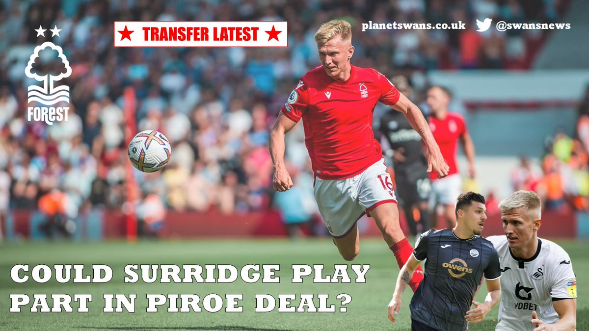 swansnews's tweet photo. With Nottingham #Forest looking at #Piroe and the #Swans needing a replacement could we be considering creating some kind of swap deal including Sam #Surridge?
It would make sense from both sides and he's within wage budget? #NFFC
Read more ⬇️
https://t.co/H8Hy5VeuXp https://t.co/WbCGdNq1Yn