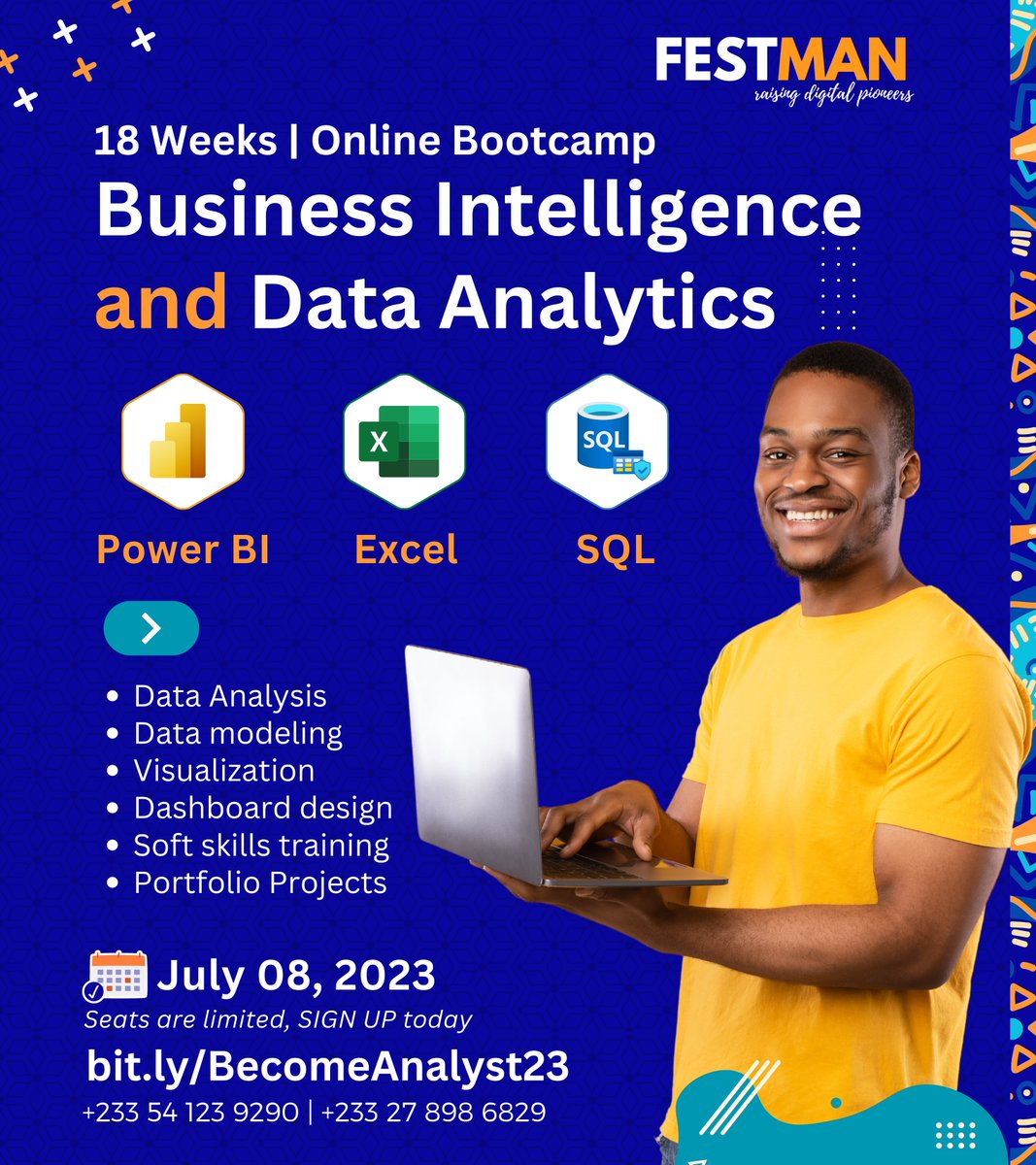 📊 Master Advanced Excel, Power BI, and SQL.
👨‍👨‍👧‍👦Collaborate on real-world group projects.
🥇 Learn from experienced instructors in live sessions.
💼 Build a portfolio to showcase your skills.
💪Receive personalized career support.

Sign up today bit.ly/BecomeAnalyst23