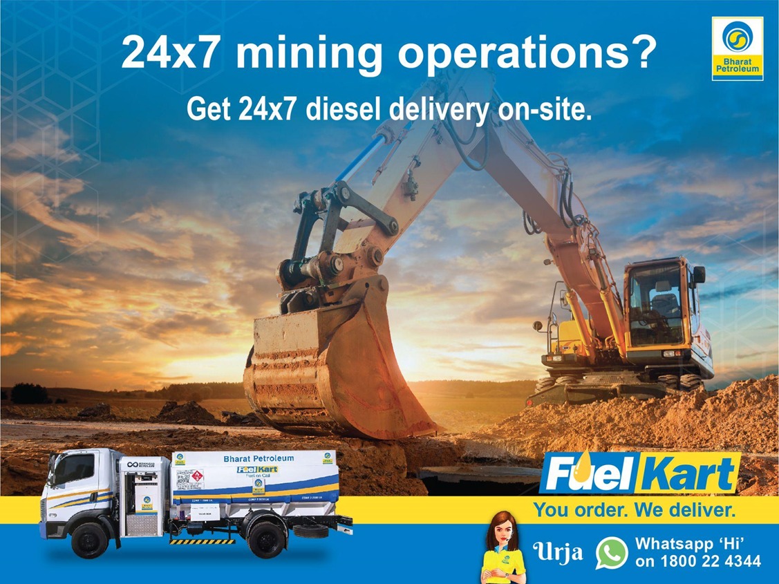 Protect engines and mining machinery. 

Get diesel delivered to your site with pilfer-proof technology and quality assurance from BPCL Fuel Kart.

#BPCL #FuelKart #DDD #DoorToDoor