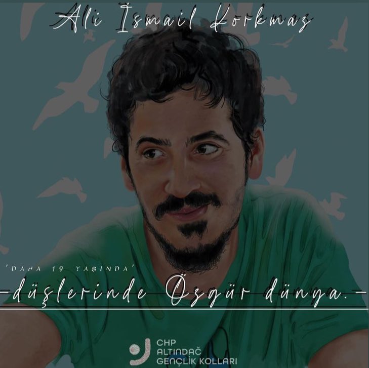 Eksilir görünür
Hep daha çoğalarak
Düştüğün yerde Alim
Bahara döner toprak
#Aliismailkorkmaz 
#Hep19Yaşında
<a href="/TolgaTurgut_06/">Tolga Turgut</a> <a href="/CHPGencAnkara/">CHP Ankara Gençlik Kolları</a> <a href="/gencosmankillik/">Gençosman Killik</a> <a href="/chpgenclikgm/">CHP Gençlik Kolları</a>