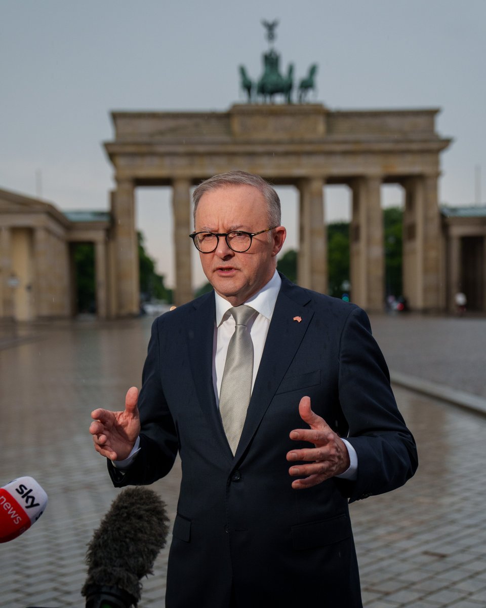 AlboMP's tweet photo. Today I’m in Berlin announcing one of the biggest defence deals in Australian history. https://t.co/ayYyJuIU8x