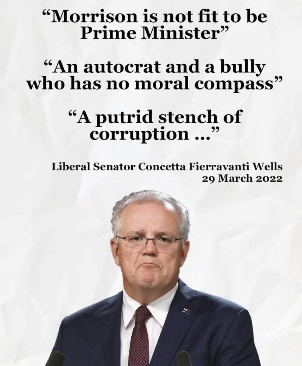 JayJay91341991's tweet image. Scott Morrison still trending.
My absolute favourite quote which describes him to a tee.😊
#RobotdebtRC #ResignMorrison #auspol #LNPCrimeFamily #LNPCorruptionParty