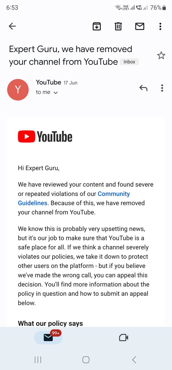 SDasiya31984's tweet photo. Hello Team YouTube @YouTube @YouTubeCreators @YouTubeIndia Recently My Channel Deleted From YouTube Without Any Reason, I Never Used Repeated Content On My Channel , I Have Not Any Strike On My Channel , Please Check My Channel Carefully 😭 https://t.co/mybKu0KKZW https://t.co/RHUXuabcnB