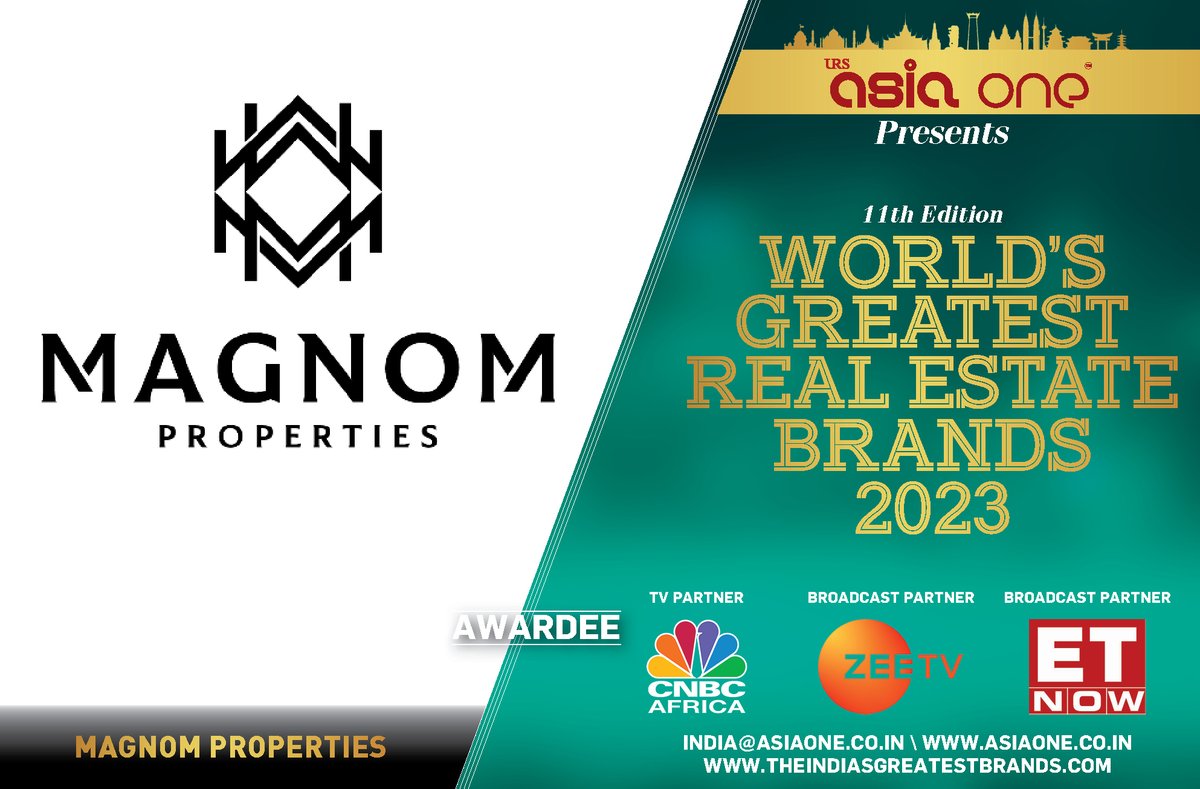 AsiaoneMagazine's tweet image. excellence in the industry and its continual efforts to provide exceptional real estate services. Magnom Properties' iconic green developments have earned well-deserved recognition, and we are thrilled to honor them as a leading brand in the real estate sector.