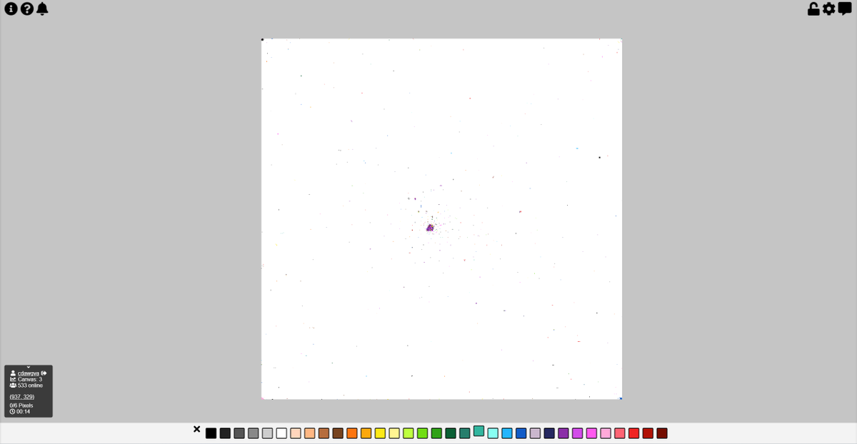 CDawgVA's tweet photo. CALLING ALL STREAMERS AND VIEWERS. 

TAKE OVER MY CANVAS. 

For one week I'm allowing anyone to place a pixel a minute, on this digital space, feel free to take it over and have fun with it. STREAMERS SHOW ME WHAT YOU GOT.

LINK BELOW. https://t.co/ijeEWU0l6j