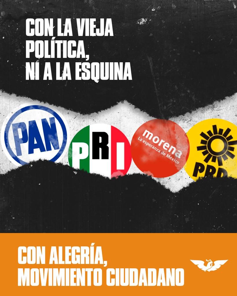 Suscribo lo dicho por mi dirigente nacional <a href="/DanteDelgado/">Dante Delgado</a>:
"CON EL PRIAN NI A LA ESQUINA; Y CON MORENA TAMPOCO".
Vamos solos porque aceptamos el reto de mostrarnos como una verdadera opción para los ciudadanos en México. 
#ElFuturoEsNaranja 🧡