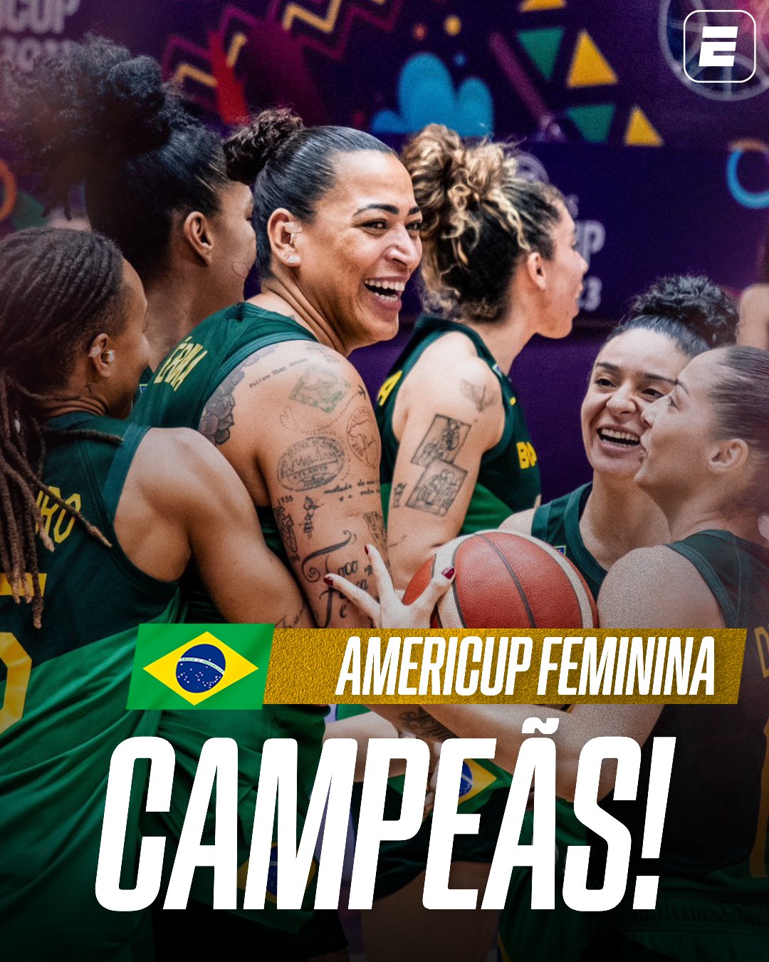 Brasil é campeão da AmeriCup Feminina de Basquete 2023