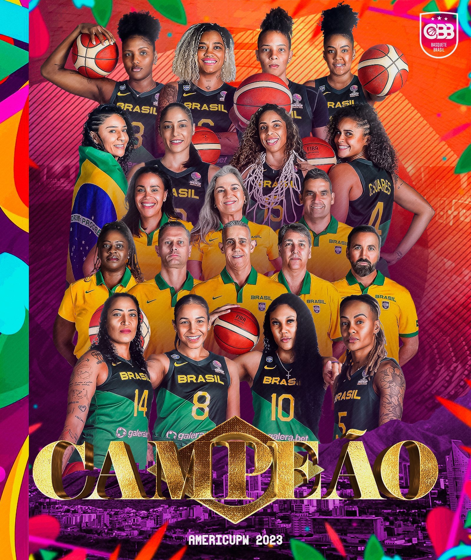 Brasil é campeão da AmeriCup Feminina de Basquete 2023