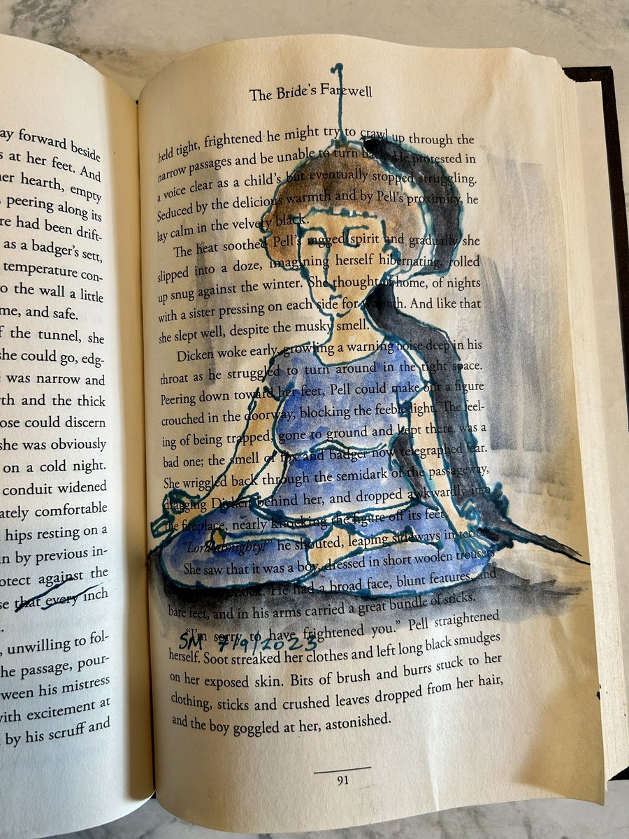 For Day 8 prompt “Mechanism”, I give you   A Coping Mechanism . Ink and way wash on repurposed  book.
#worldwatercolormonth2023