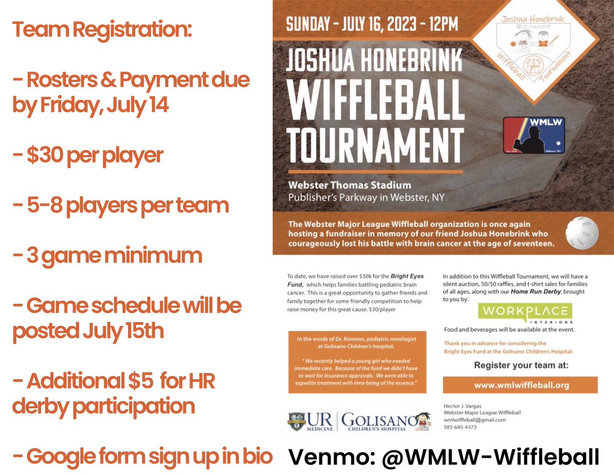 Get your Team Josh Tournament Teams signed up asap!! Message us if you have questions 🧡🧡🧡🧡
forms.gle/fMMAvmtGHnkgWZ…