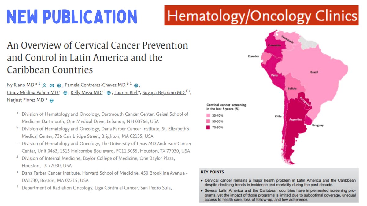 🚨Hot of the press🚨

I am incredibly grateful to this amazing team for letting me take part in this initiative to raise awareness of the #CervicalCancer  situation in Latin America and the Caribbean countries

 #CervicalCancerAwareness #GlobalOncology