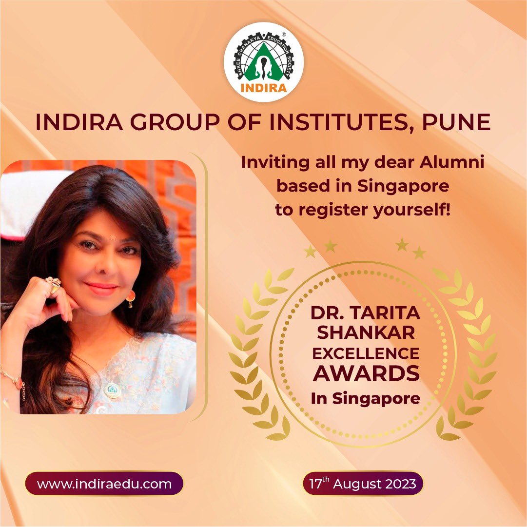 thomasraji's tweet photo. Global edition of ‘Dr. Tarita Shankar Excellence Awards 2023’ is in Singapore on 17th August 2023

register on: https://t.co/3yDHyBKkxR

Deadline: 15th July

https://t.co/1aKDjbZsvI 

#AlumniAwards #event #awardceremony
#ExcellenceRecognized #InspiringSuccess
#AlumniCommunity https://t.co/ZCpCaMsJNu