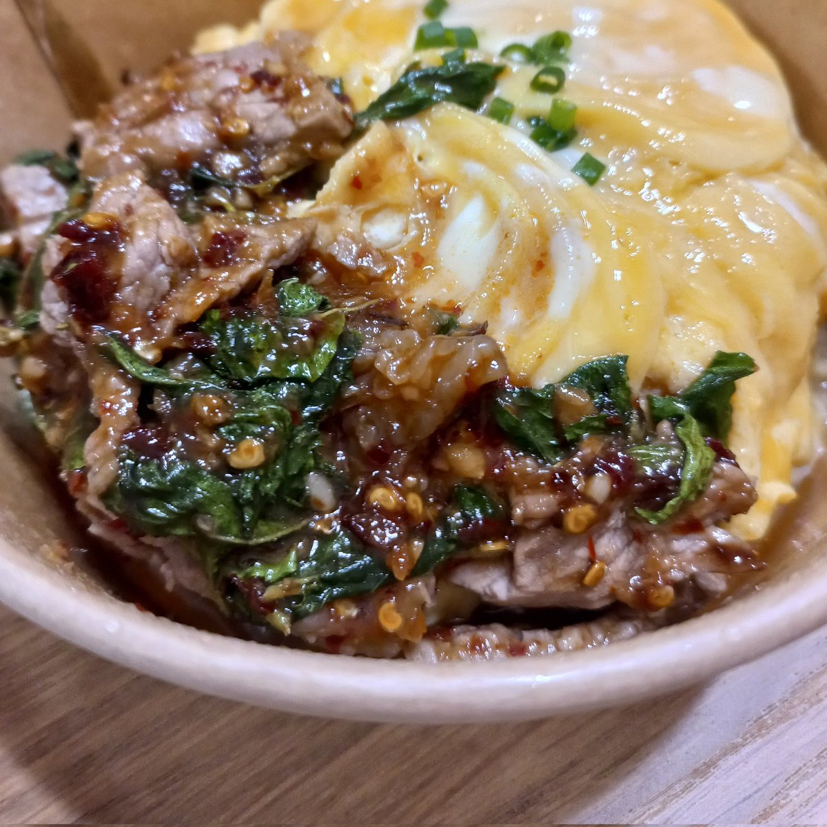 leanwithdan's tweet image. ข้าวไข่ข้นกะเพราเนื้อ(ไม่ใส่น้ำมัน) แค่นี้ก็ตัดพลังงานจากไขมันไปได้ -200 kcal #ลดน้ำหนัก  #อยากผอม #รับเทรน #FitBeyond