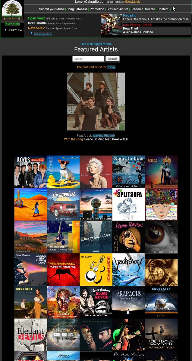 Shout out to <a href="/LonelyOakRadio/">Lonely Oak radio</a> for making us their featured artist today! Thank you!!