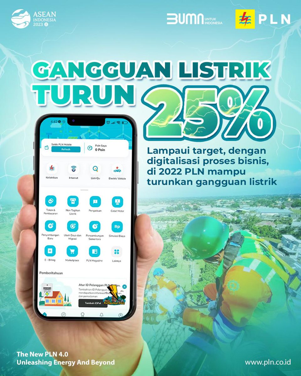radaidris08's tweet photo. #KinerjaPLNCetakRekor #PLNMobile #SemuaMakinMudah #HanyadiPLNMobile #PLNNyataHadir #KinerjaKeuanganPLN #PLN #TransformasiPLN #PLNUntukIndonesia #UnleashingEnergyandBeyond #PLNGoDigital #DigitalisasiPLN #EnergiBaruPLN #PLNHadirUntukRakyat #EnergiBerkeadilanPLN https://t.co/oVgxD3iWNx