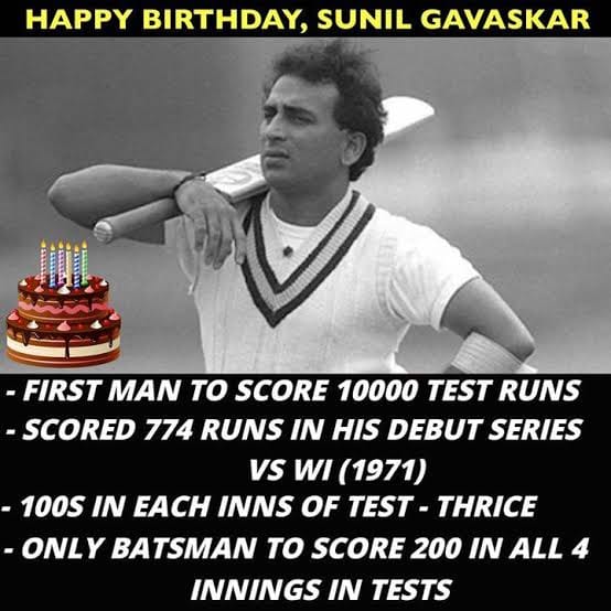 Happy Birthday, Sunil Gavaskar  
