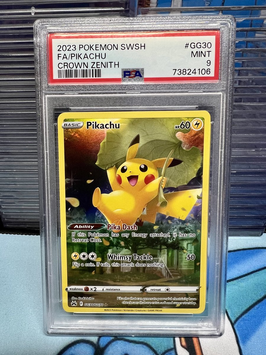TunatiniTCG's tweet photo. 🎁 POKEMON PSA SLAB GIVEAWAY 🎁

Just follow ⬆️ like ❤️ retweet ♻️ 

..winner of the Crown Zenith Pikachu posted here 7/12

#Pokemon  #TCG  #GIVEAWAY #Pikachu https://t.co/JULJ2hz6Am