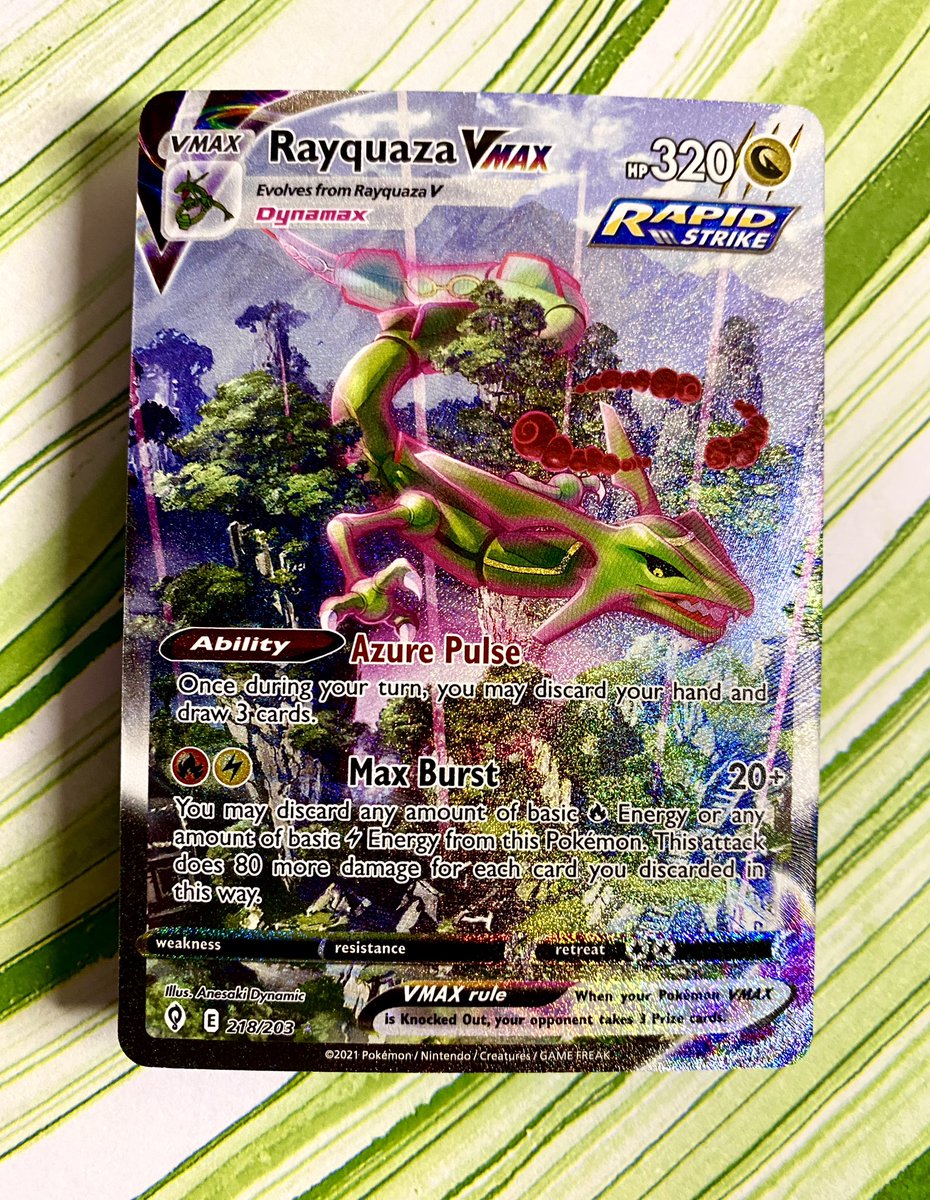 lokicollectsYT's tweet image. Ending the weekend with some fire! 

#pokemon #pokemoncards #pokemontcg #pokemoncommunity #pokemoncardcollection #pokemoncardcollector #pokemongame  #pokemoncard #pokemontrainer #tcg #tcgpokemon #cards #tradingcards #pokemonlife #pokemonphotography #rayquazavmax #rayquaza