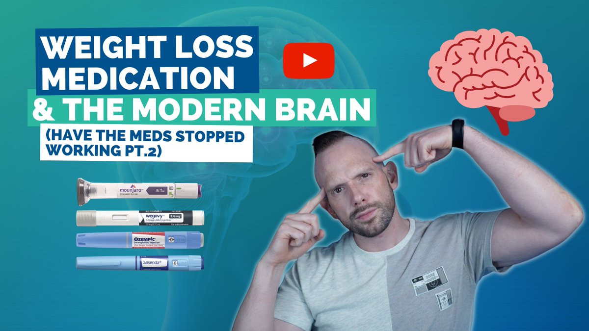NEW VLOG!  Weight Loss Meds &amp; The Modern Brain 
👉 youtu.be/zaPygUos4QE  

There's gotta be more to weight loss than just avoiding the 'fun stuff.'  
This week, I share which part of your brain the #weightloss meds are helping. 

#Mounjaro #ozempic #wegovy #saxenda #obesity