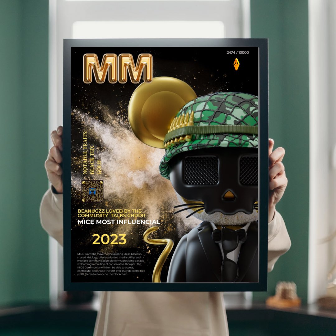 Crocompanions's tweet photo. Thank you @Michael96707291 for the opportunity to posterize your beautiful golden @THEMICE_ NFT!
#miceeatfirst #weareonemice #nftposter #custom https://t.co/P4sEIdEQaa